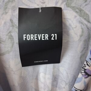 Forever 21 Floral Blouse - Light Purple and Green